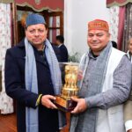 मुख्यमंत्री पुष्कर सिंह धामी से मुख्यमंत्री आवास में केंद्रीय राज्य मंत्री डॉ. राज भूषण चौधरी ने की शिष्टाचार भेंट